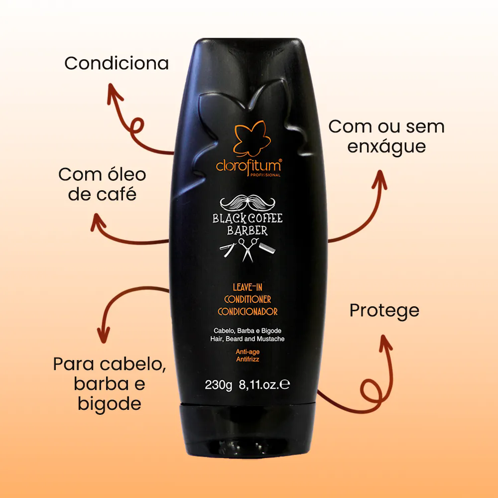 Leave-in Condicionador Black Coffee Barber  230g