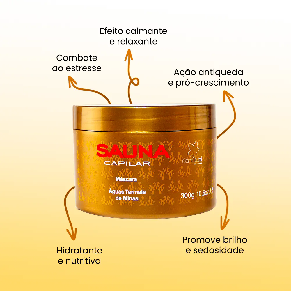 Sauna Capilar Máscara Águas Termais De Minas 300g