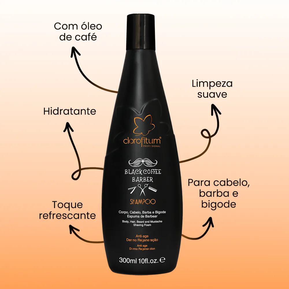 Shampoo Black Coffee Barber  300ml