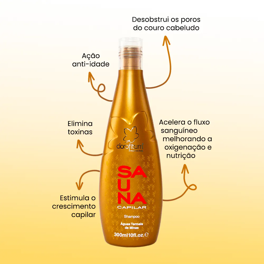 Sauna Capilar Shampoo Águas Termais De Minas 300ml