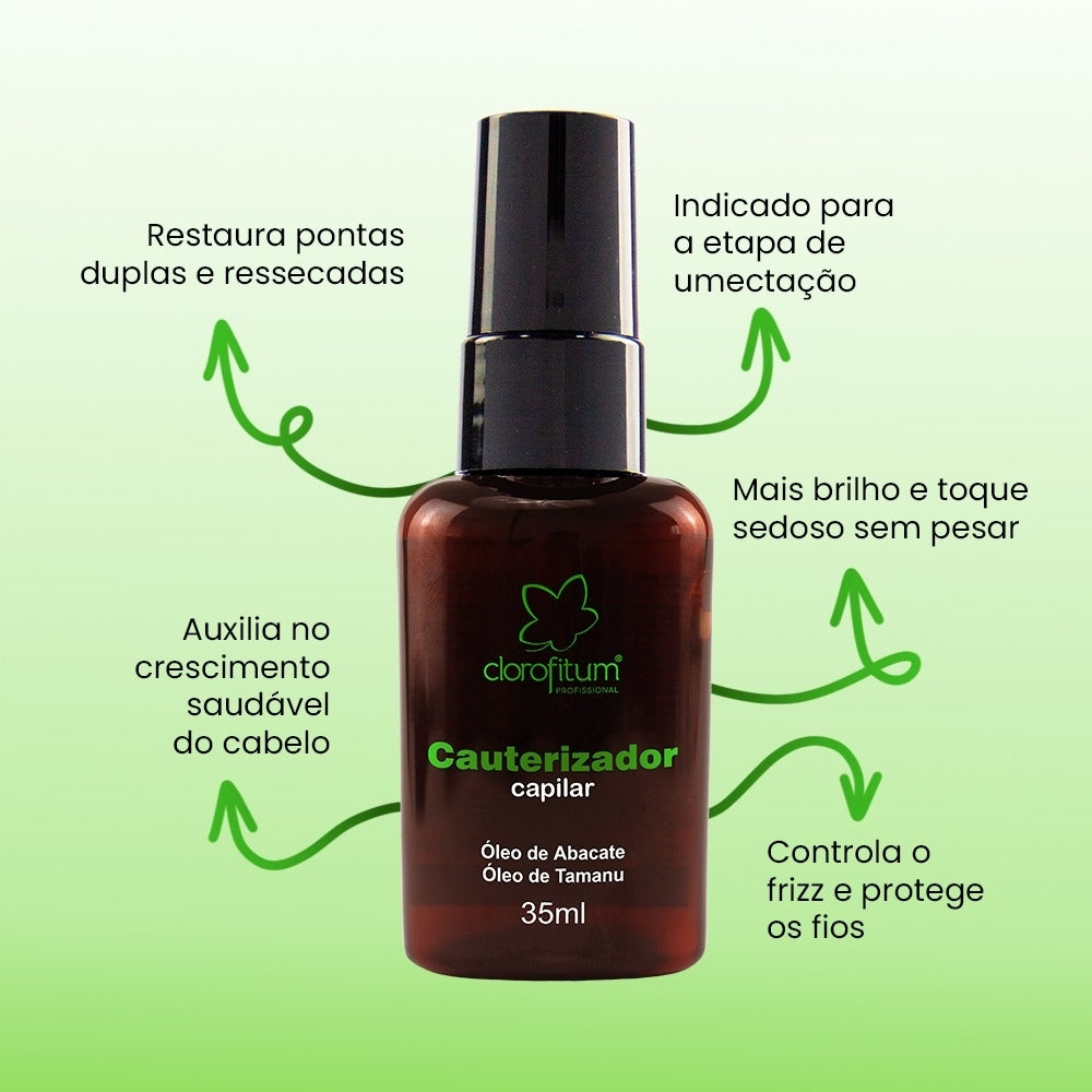 Óleo Capilar Cauterizadorde Abacate e Óleo de Tamanu (35ml)