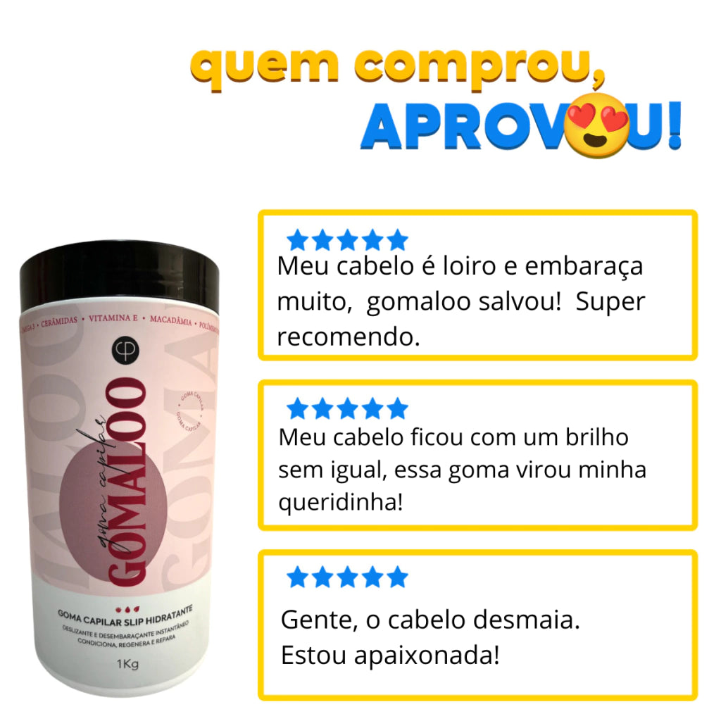 Gomaloo Goma Capilar Efeito Slip Hidratante 1Kg